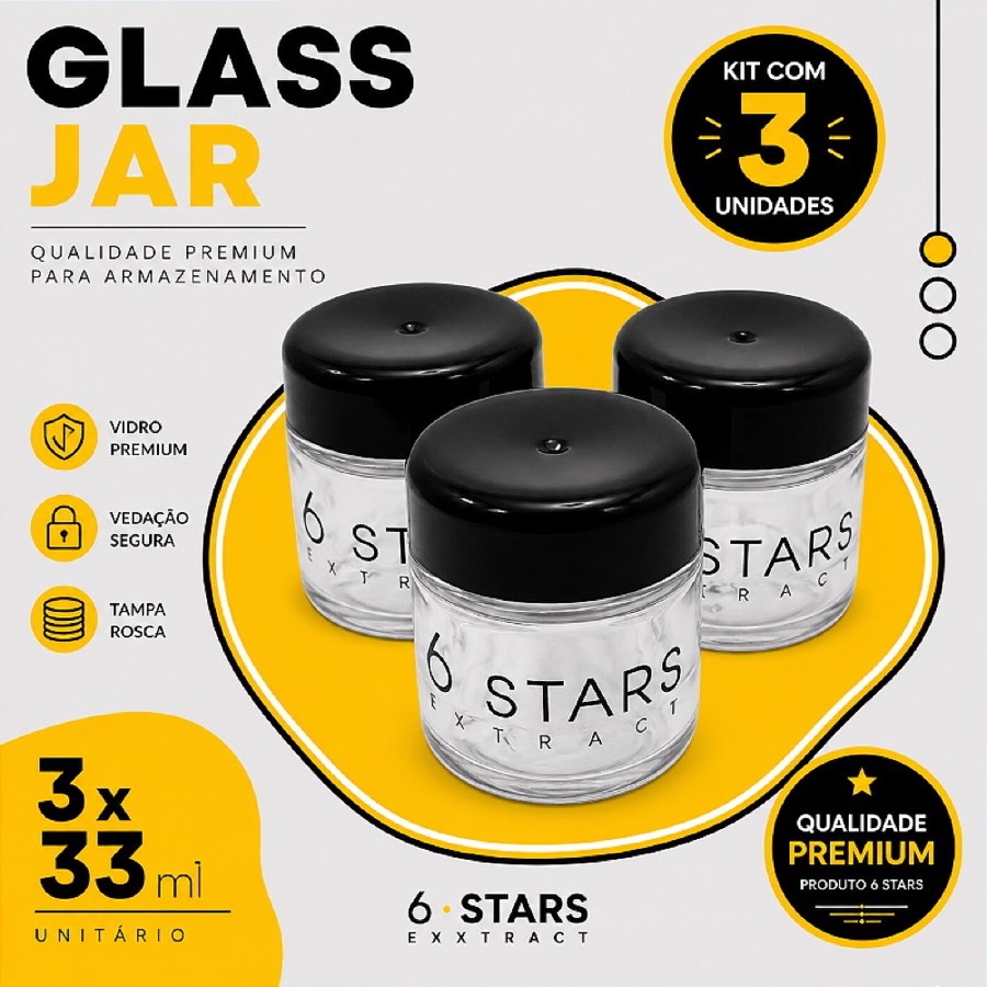 3x Glass Jar (33ml)