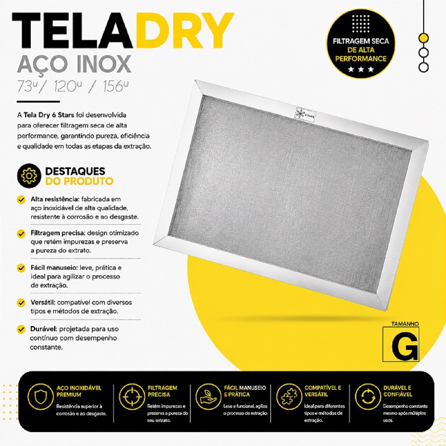 Tela Dry Aço Inox (Grande)